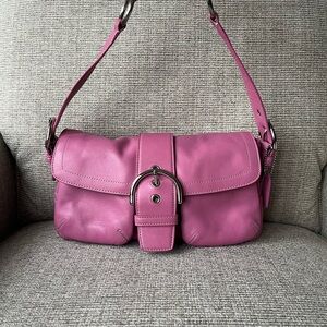 Coach Pink Soho Double Pocket Leather Bag 3653